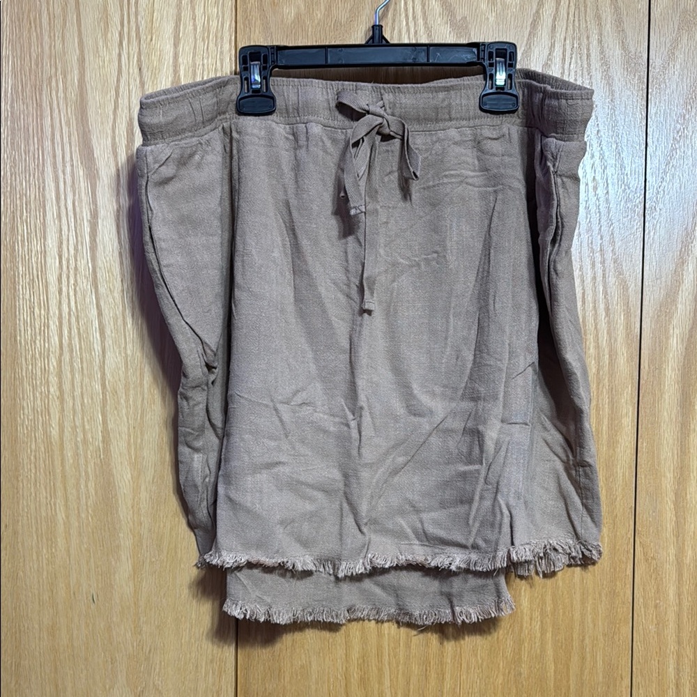 Umgee Tan Drawstring Skirt